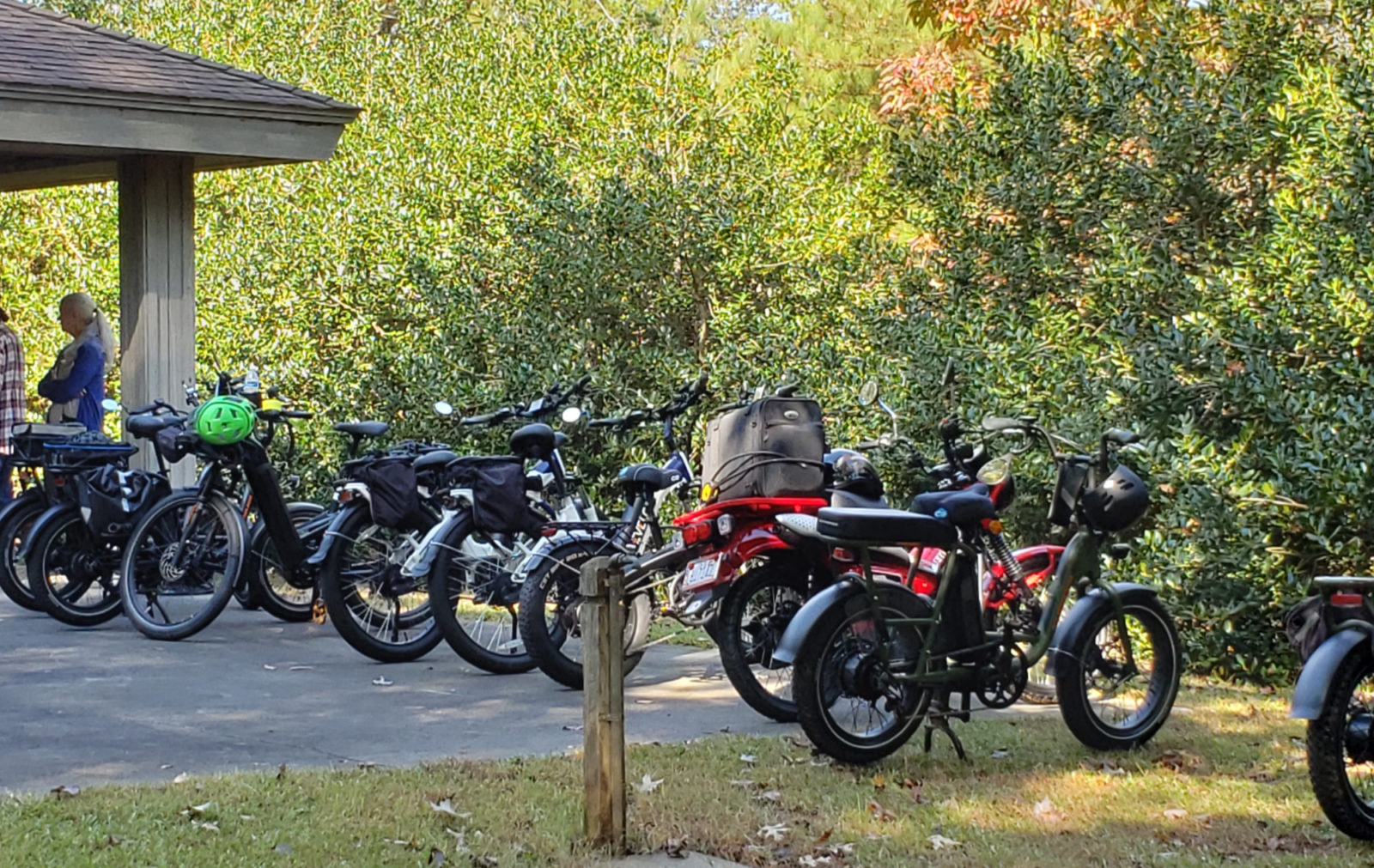 E-bikes in the parking lot