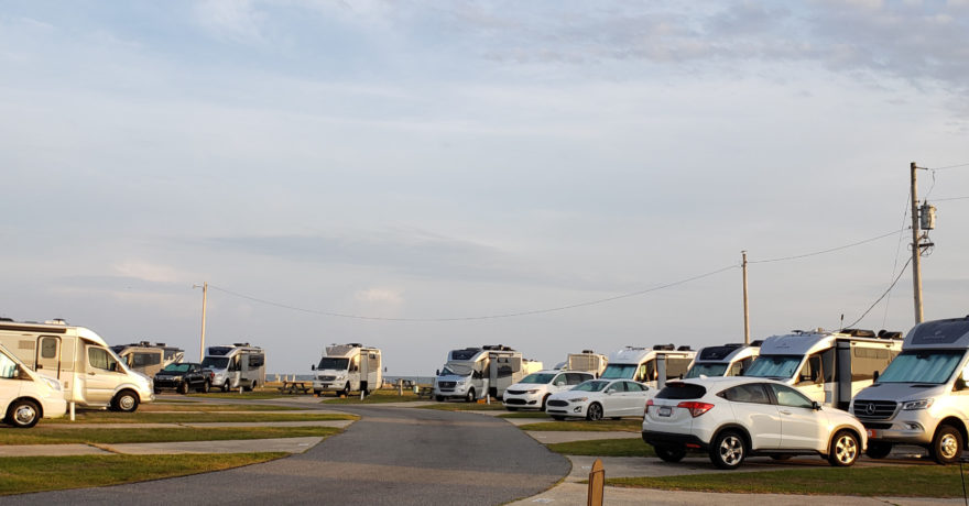 Fifty LTV RVs at Cape Hatteras