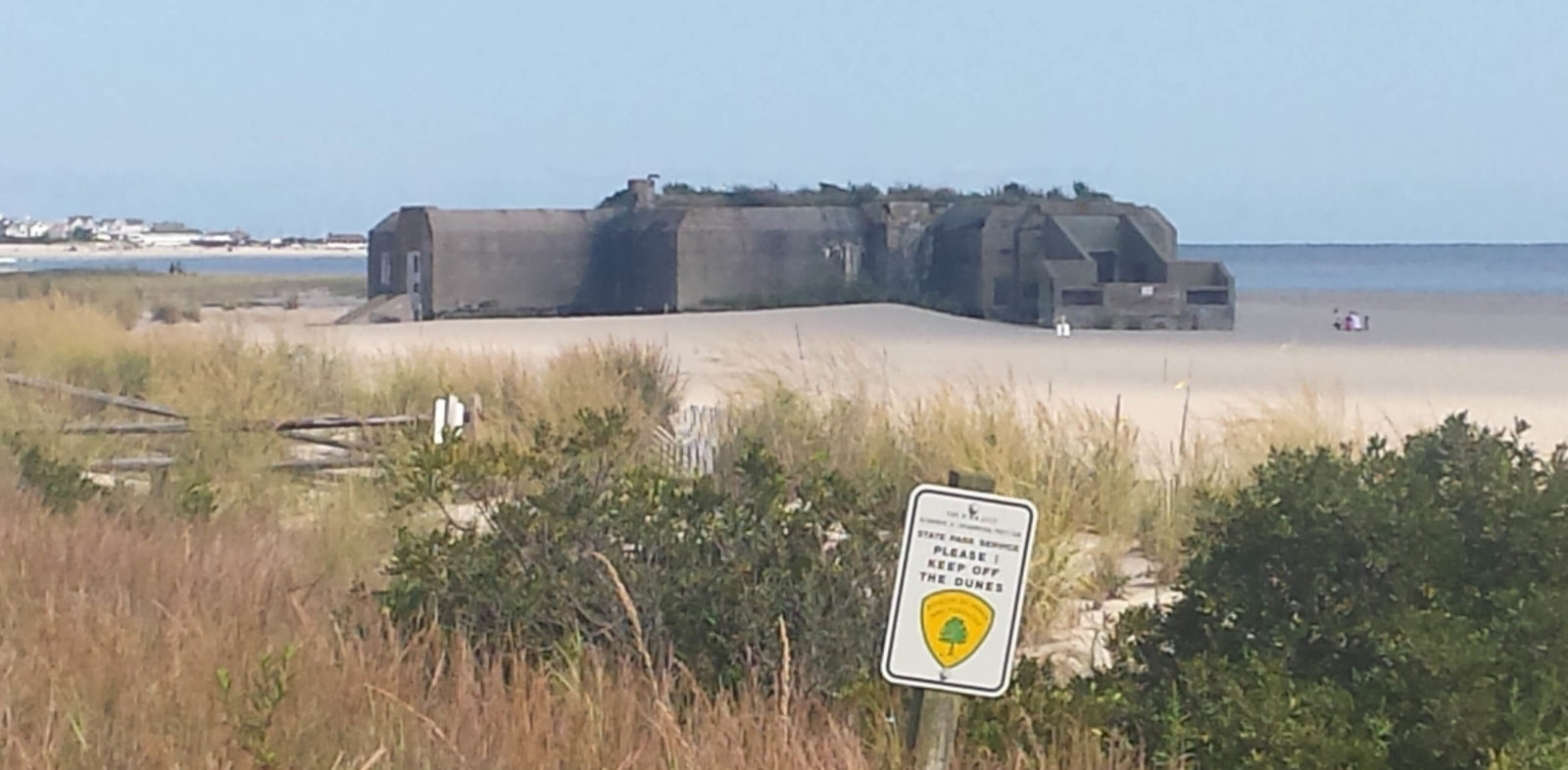 World War II bunker on Cape May beach