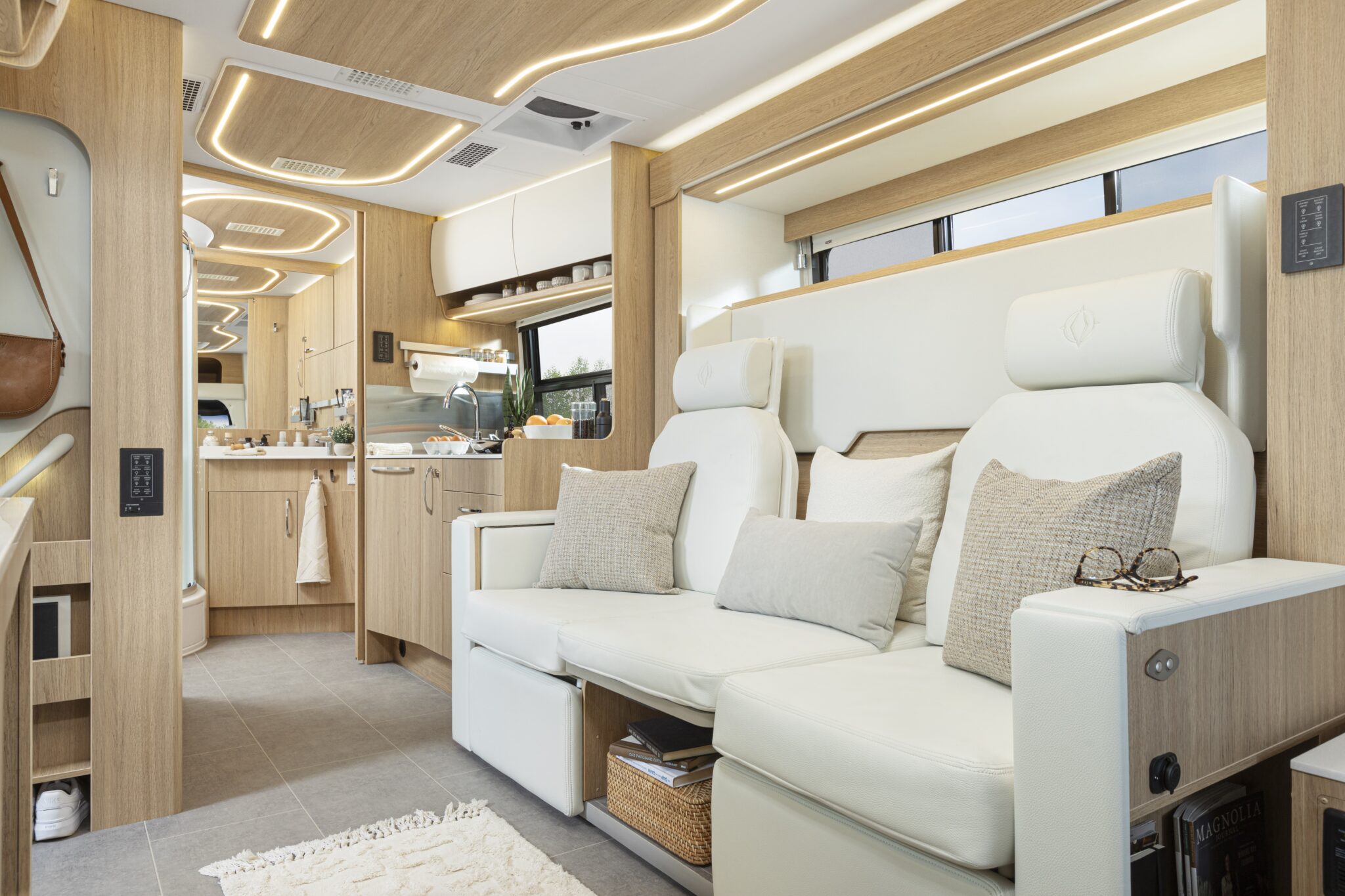 Floorplans Unity and Wonder Murphy Bed Lounge Leisure Travel Vans