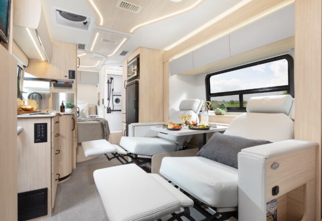 2025 Unity Corner Bed with Leisure Lounge - Leisure Travel Vans