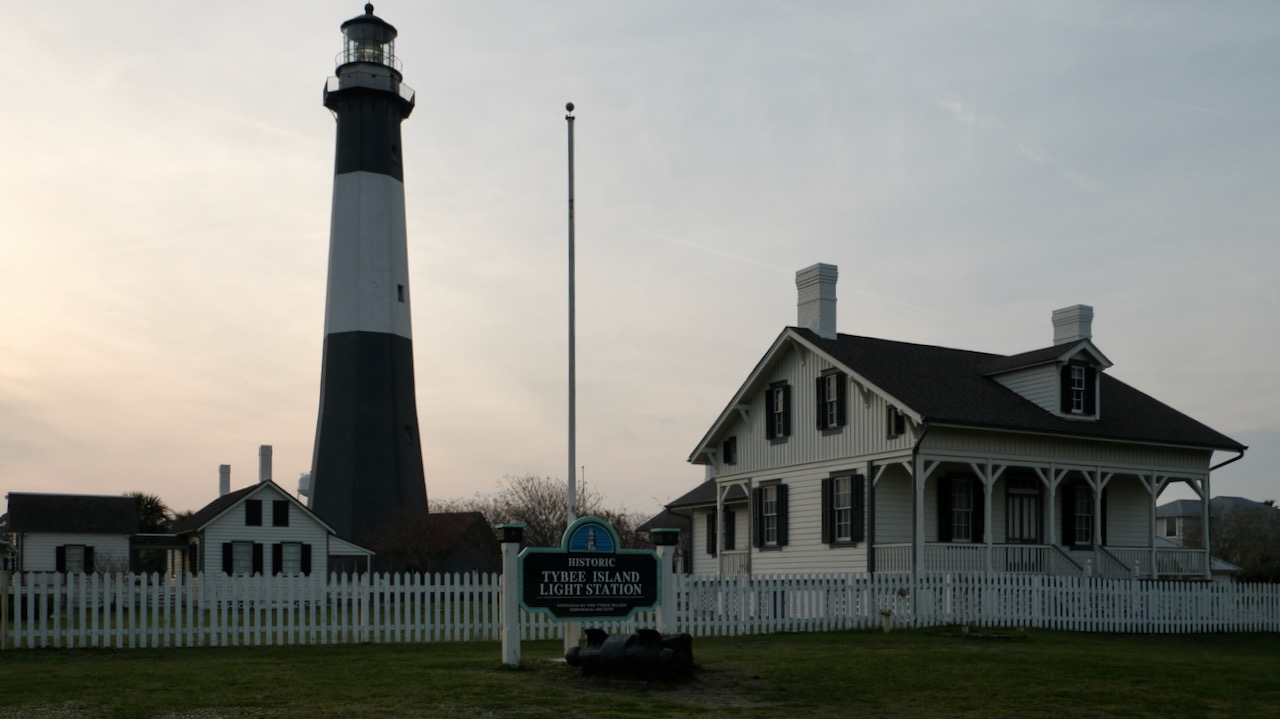 The Tybee Island Lighthouse Station at Dusk