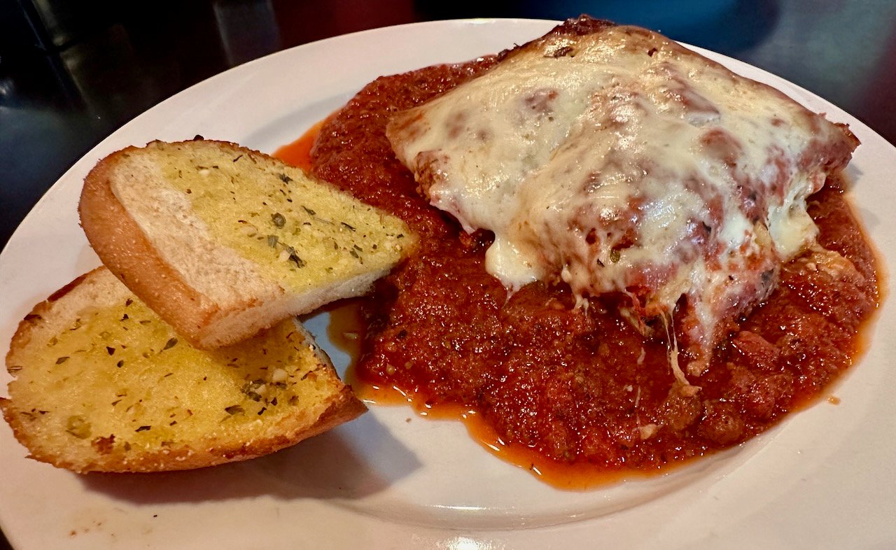 Lasagna at Fox’s Pizza