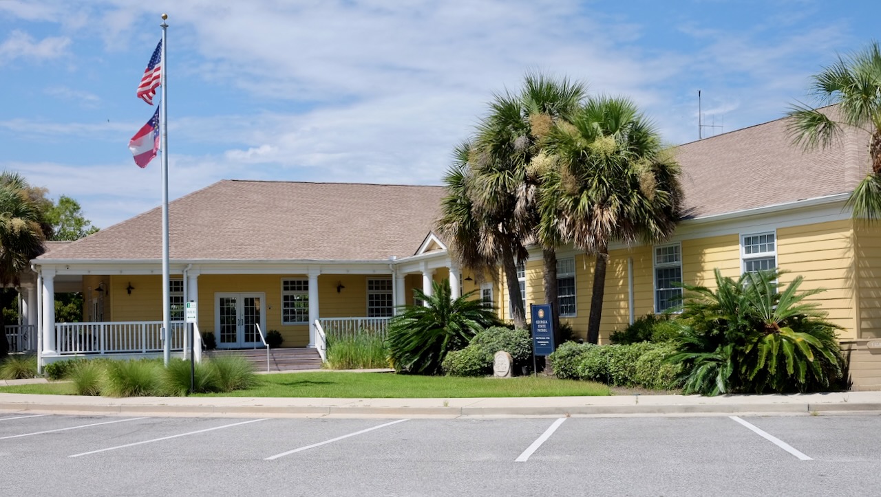 The Visitors Center at Jekyll Island, Georgia is co-located with the State Patrol Office