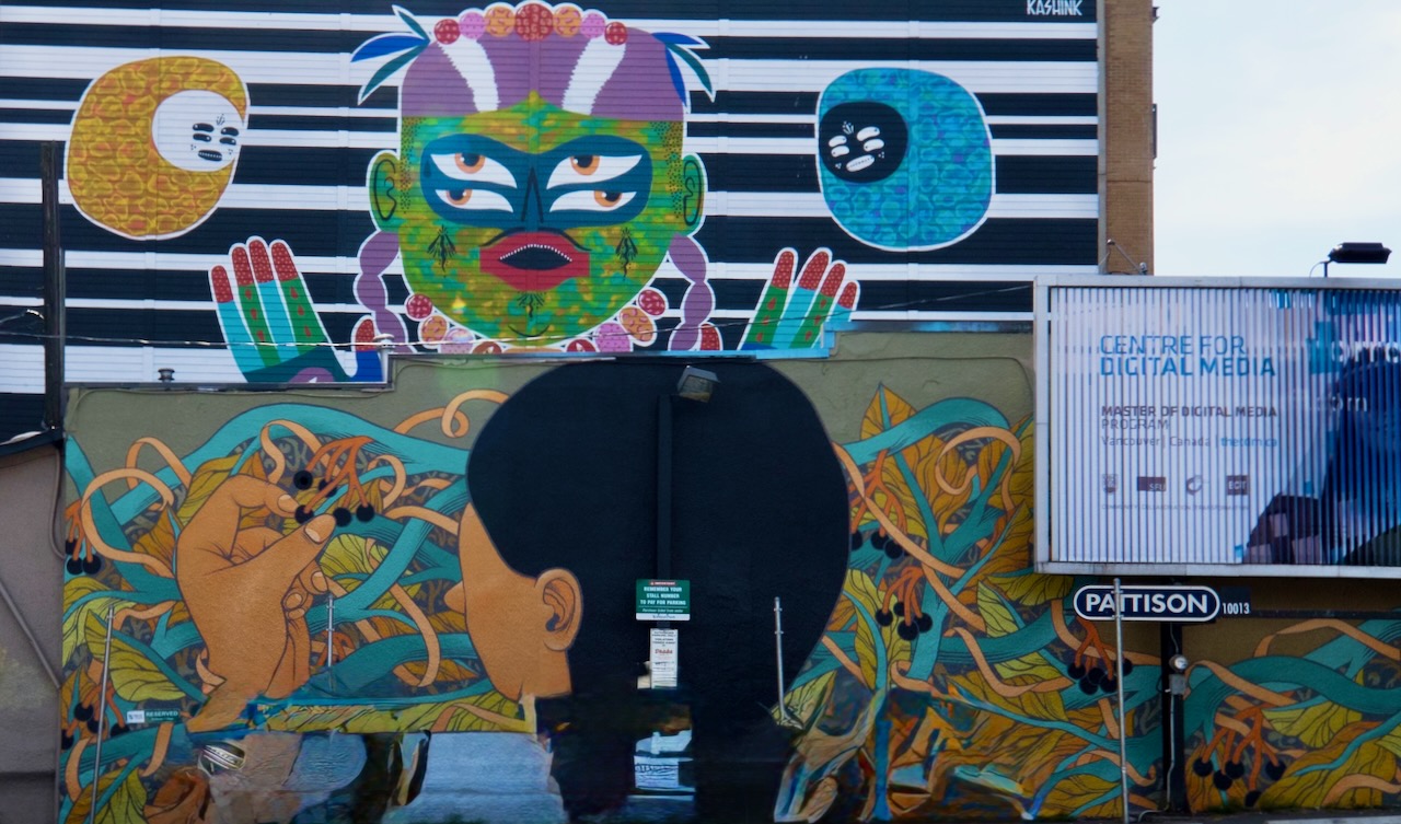 Mural near the West Park Pay Station in Mount Pleasant