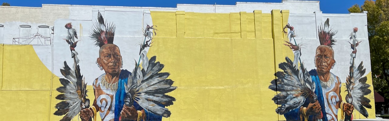 Ouachita Indian Murals in downtown Hot Springs (34°30′46″ N 93°3′17″ W)