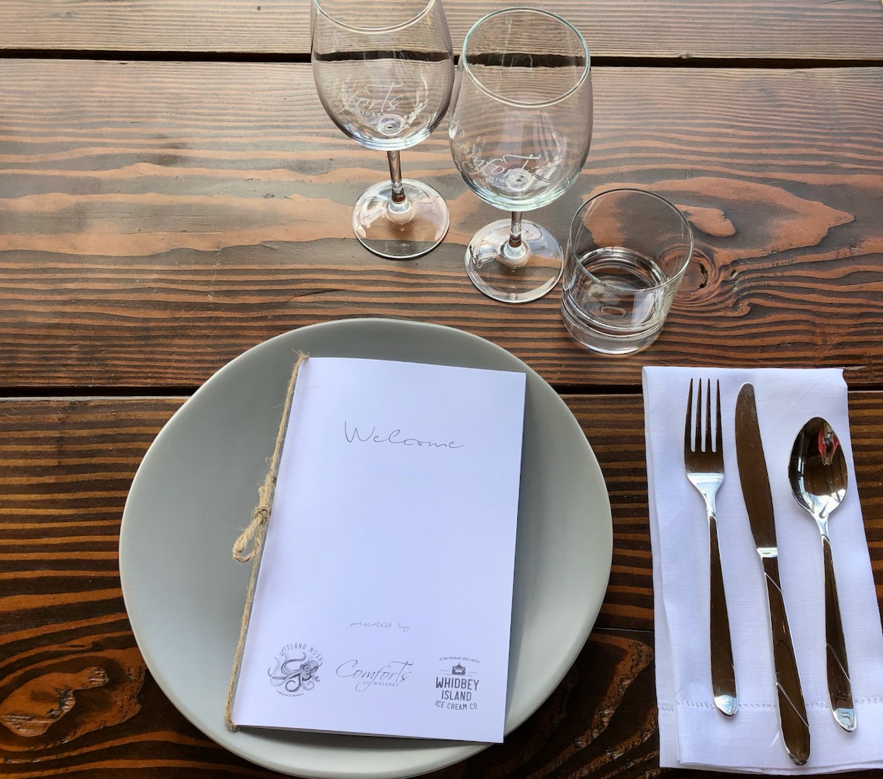 Comforts of Whidbey Dining setting