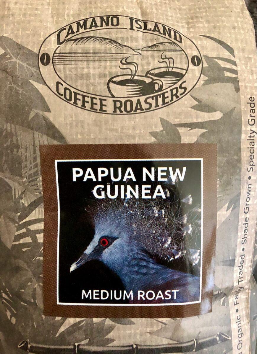 A bag of whole bean Papua New Guinea