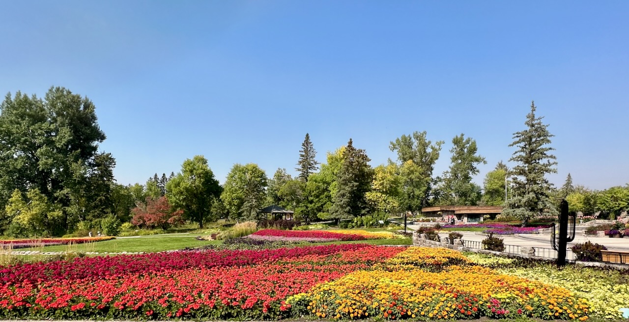 A garden in the International Peace Garden