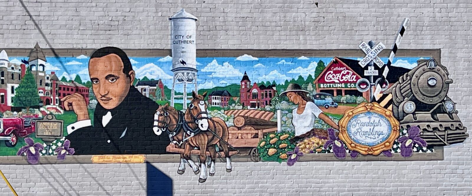 Chris Johnson's "Randolph Ramblings" mural at Cuthbert, Georgia