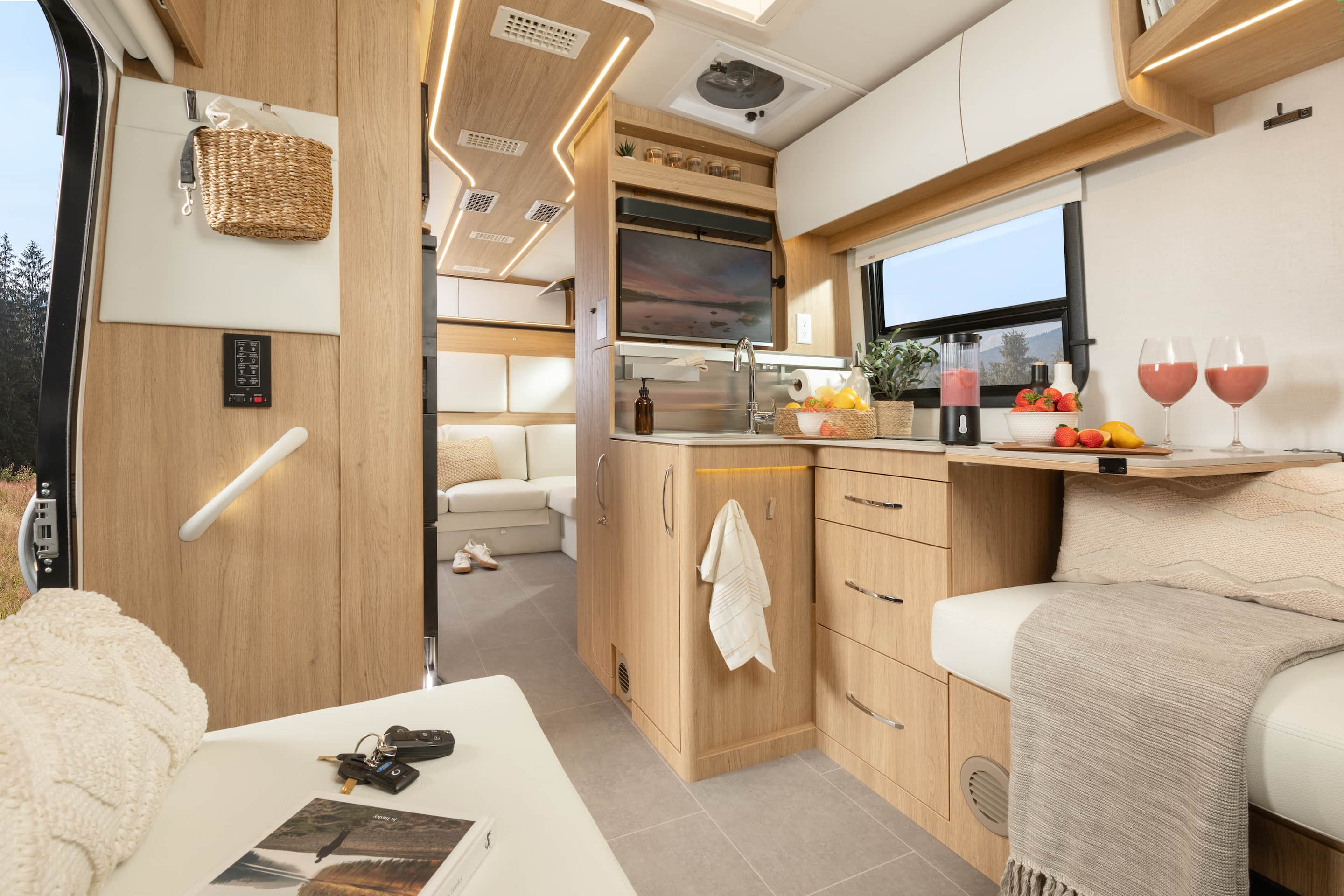 Dual-zone living areas.