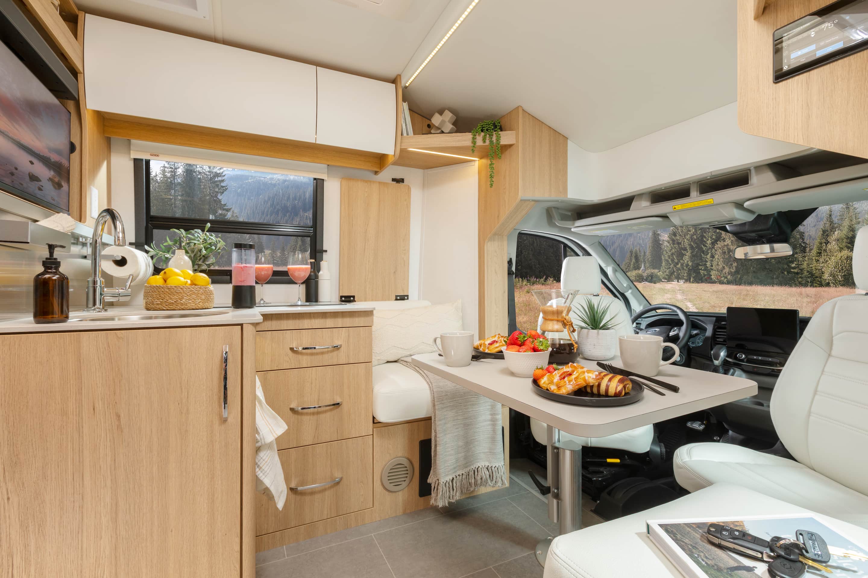 Sophisticated, modern interior.