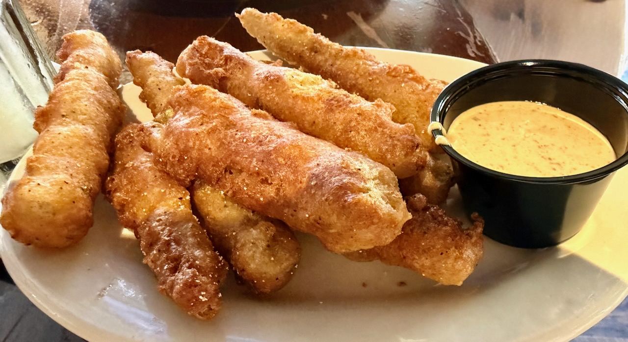 Fried Cactus Pedals at the Crockett Tavern