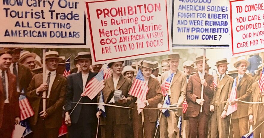 Prohibition protest poster, courtesy of the American Prohibition Museum at Savannah, Georgia