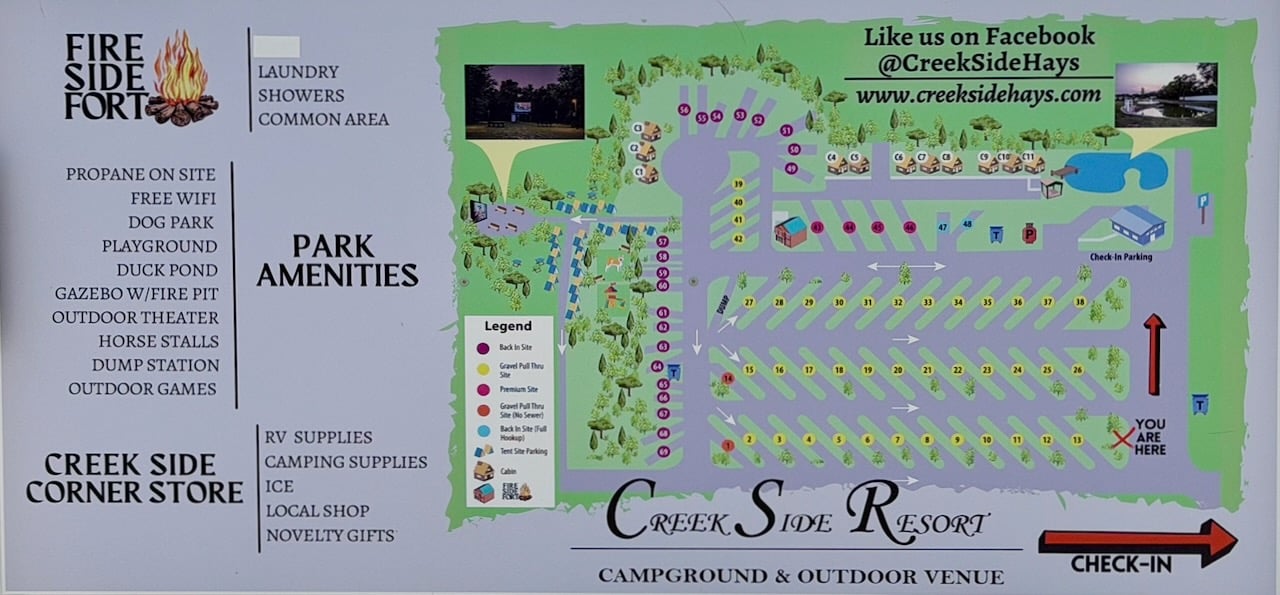 Creekside resort map