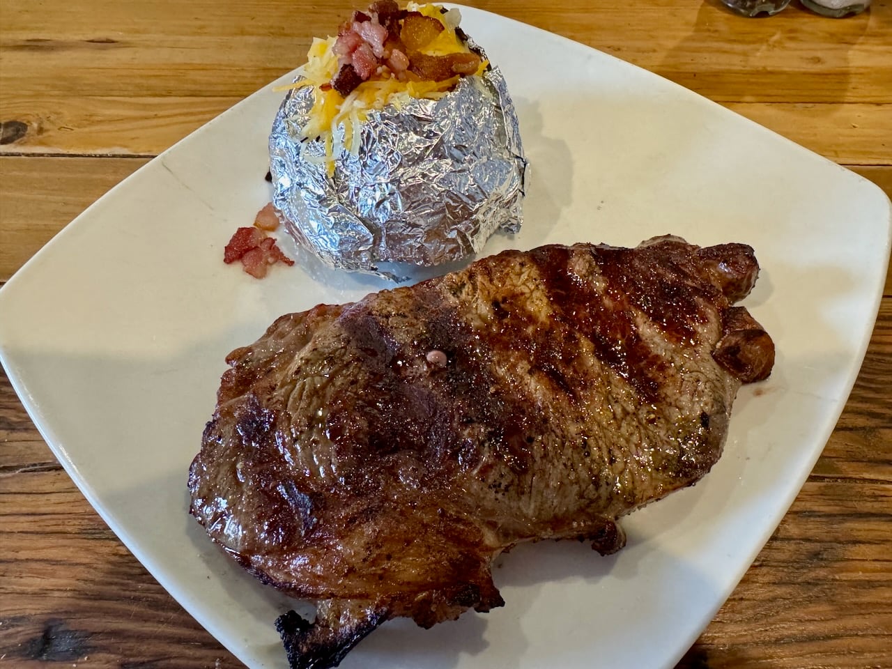 Ribeye at Hickok's restaurant