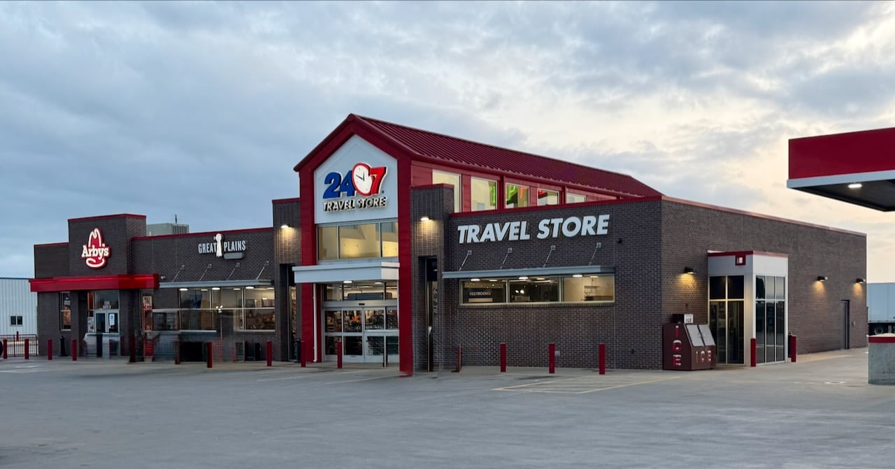 The 24/7 Travel Store at the I-70 Exit for Abeline. RV parking is in the rear of the property.